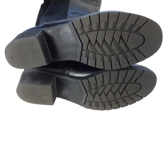 Lornah Over-the-Knee Black Faux Leather Boots | Size 9 - Picture 8 of 9